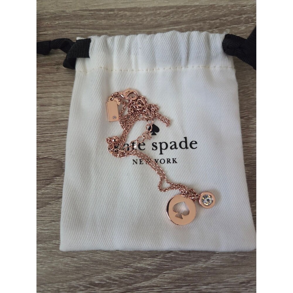 kate spade rose gold spade pendant necklace